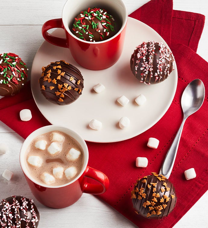 Simply Chocolate Holiday Hot Cocoa Bombs